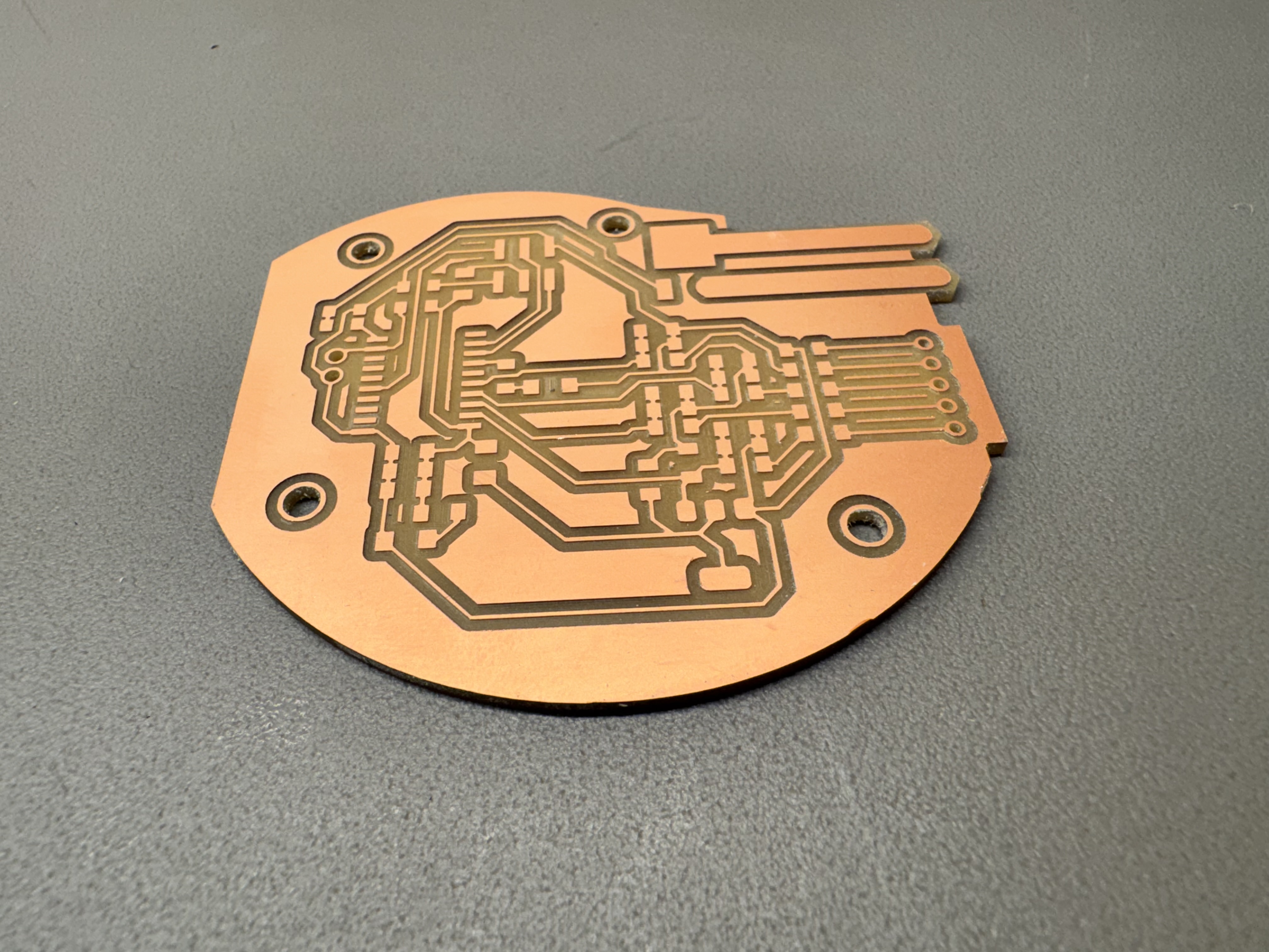 milled PCB fresh from the mill