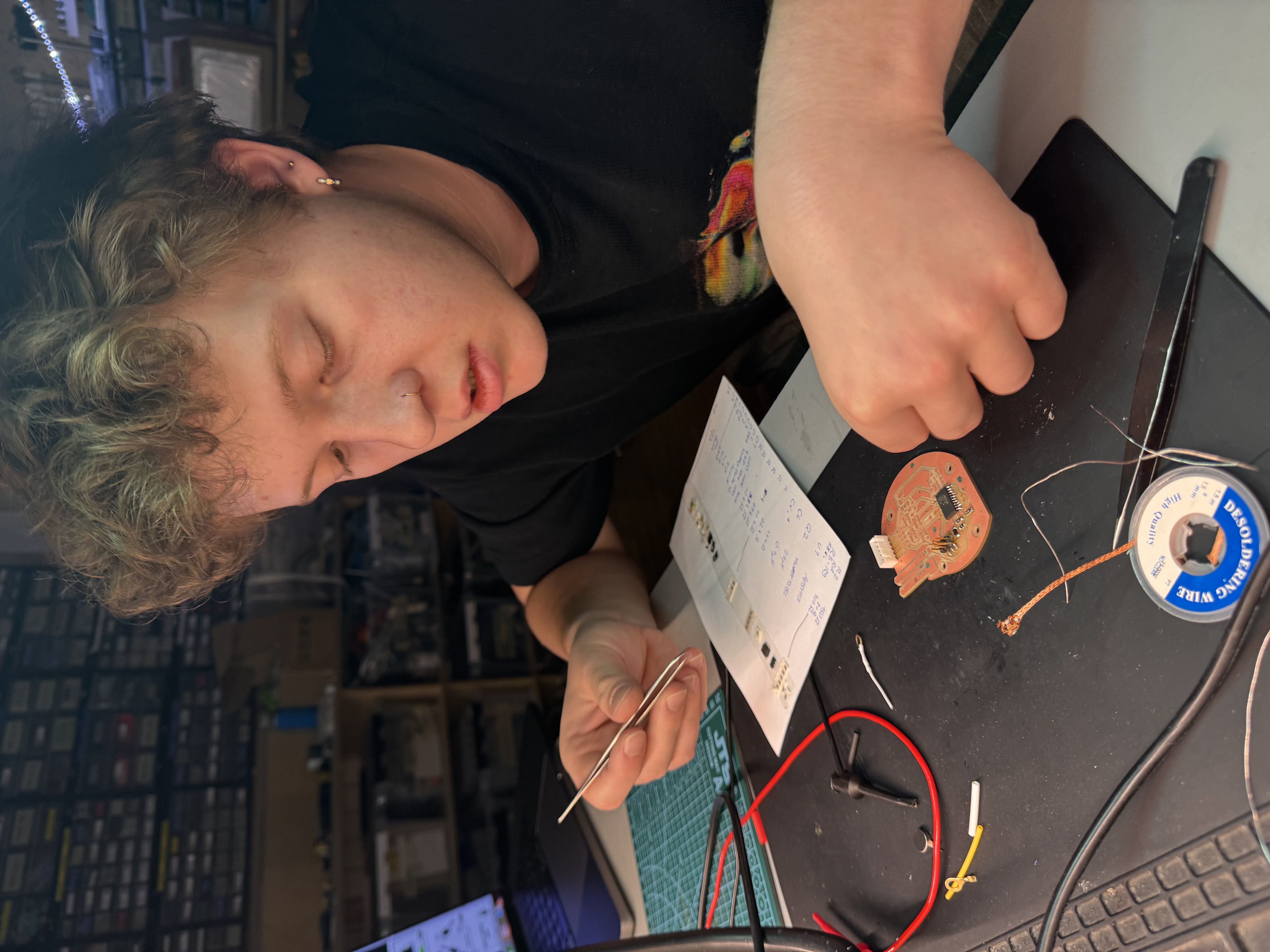 soldering components onto the board