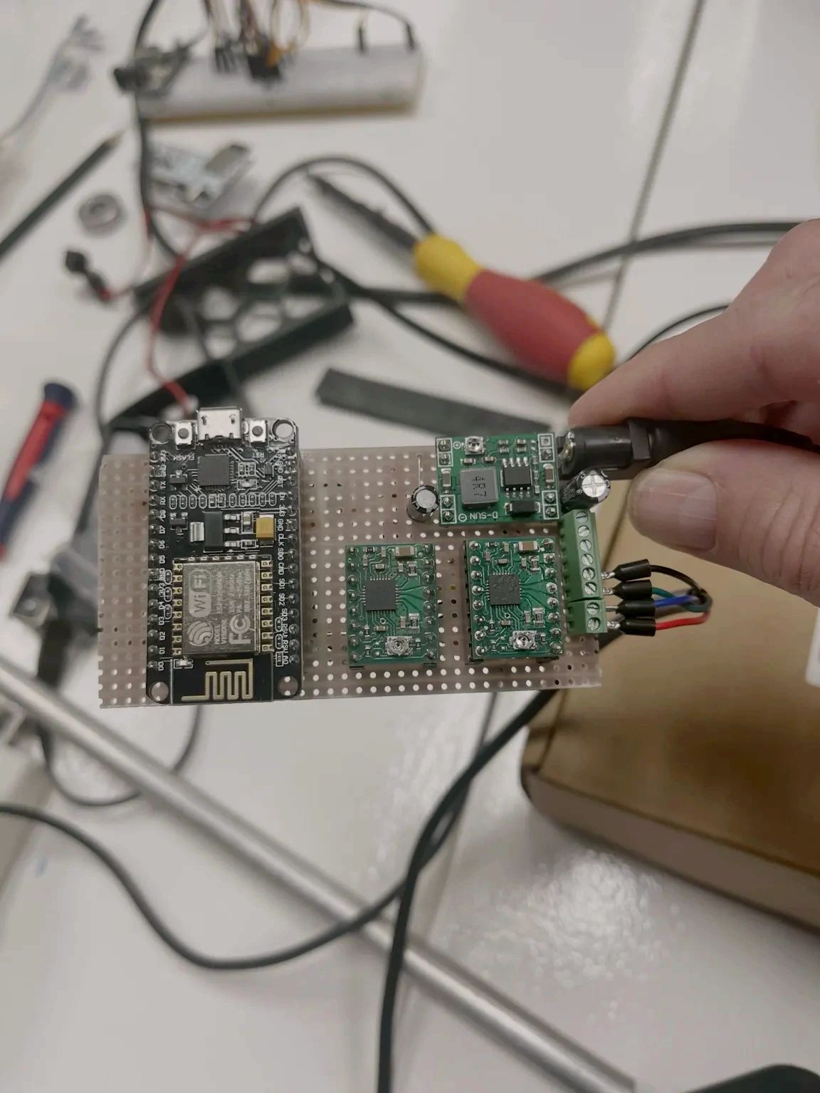 Control board with microcontroller and drivers